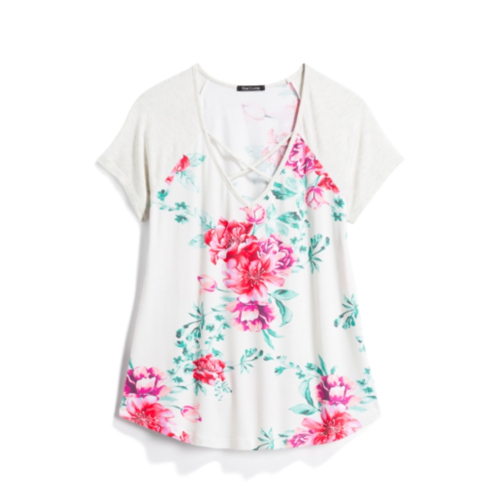 Pink Clover Larkspur Cross Front Knit Top